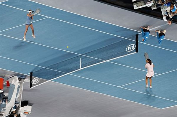 Tennis Match Optical Illusion Image