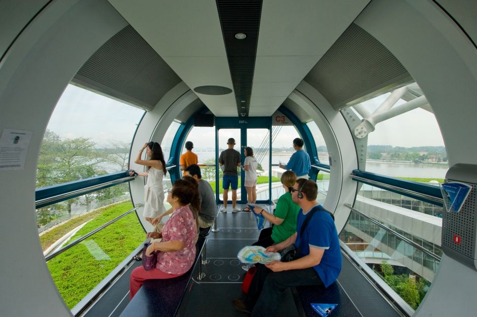 Tourist Enjoying In Singapore Flyer Inside Picture