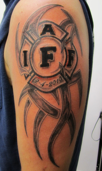 tribal firefighter tattoo