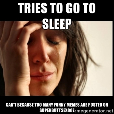 Tries To Go To Sleep Funny Meme Image