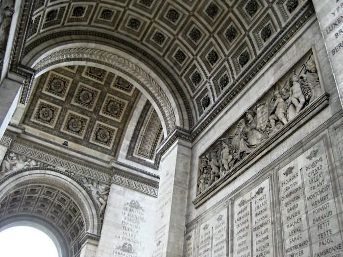 Underneath Inside Arc de Triomphe
