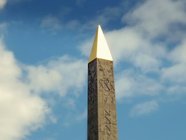 Upper Part Closeup Of Obelisk Place de la Concorde
