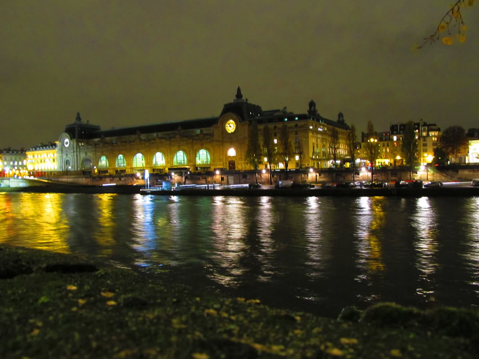 View Of Musée d'Orsay At Night From Across The Seine