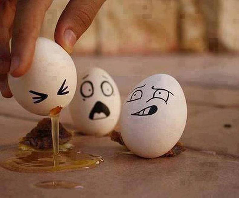 Vomiting Egg Funny Faces Picture