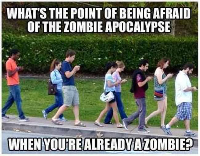 What's The Point Of Being Afraid Of The Zombie  Apocalypse Funny Meme Picture