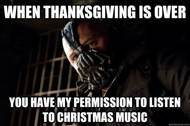 When Thanksgiving Is Over Funny Meme Image