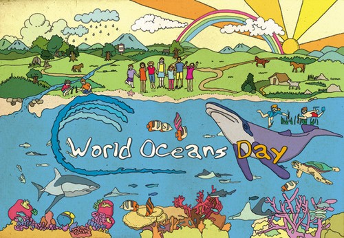 World Oceans Day Cartoon