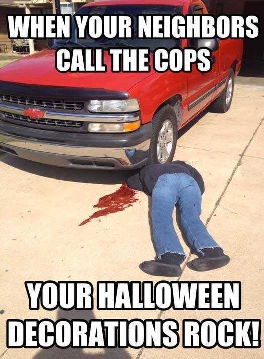 Your Halloween Decorations Rock Funny Meme Picture