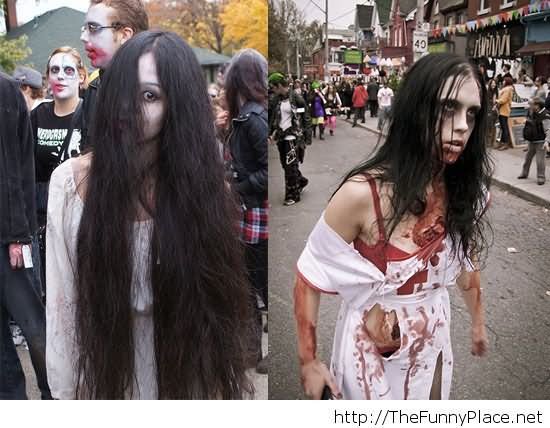 Zombie Halloween Funny Costume Image