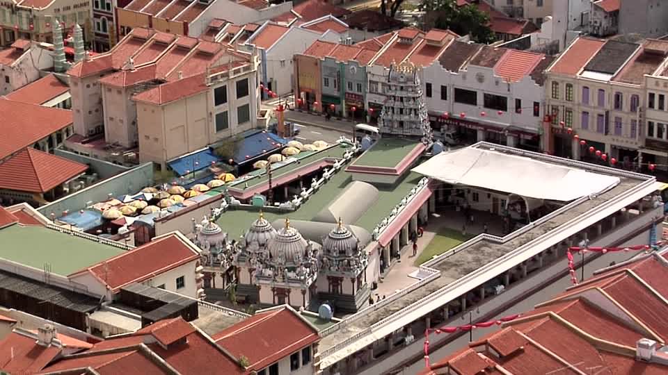 Aerial View Of Sri Mariamman Temple