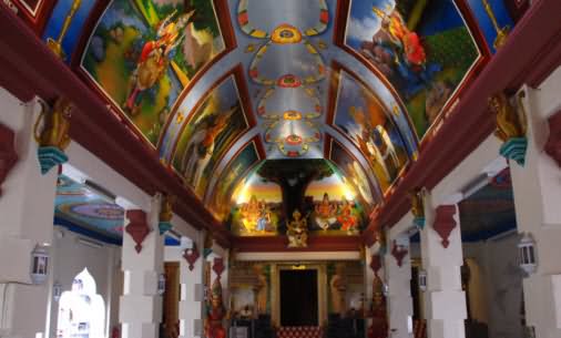 Beautiful Ceiling Art Work Inside Sri Mariamman Temple