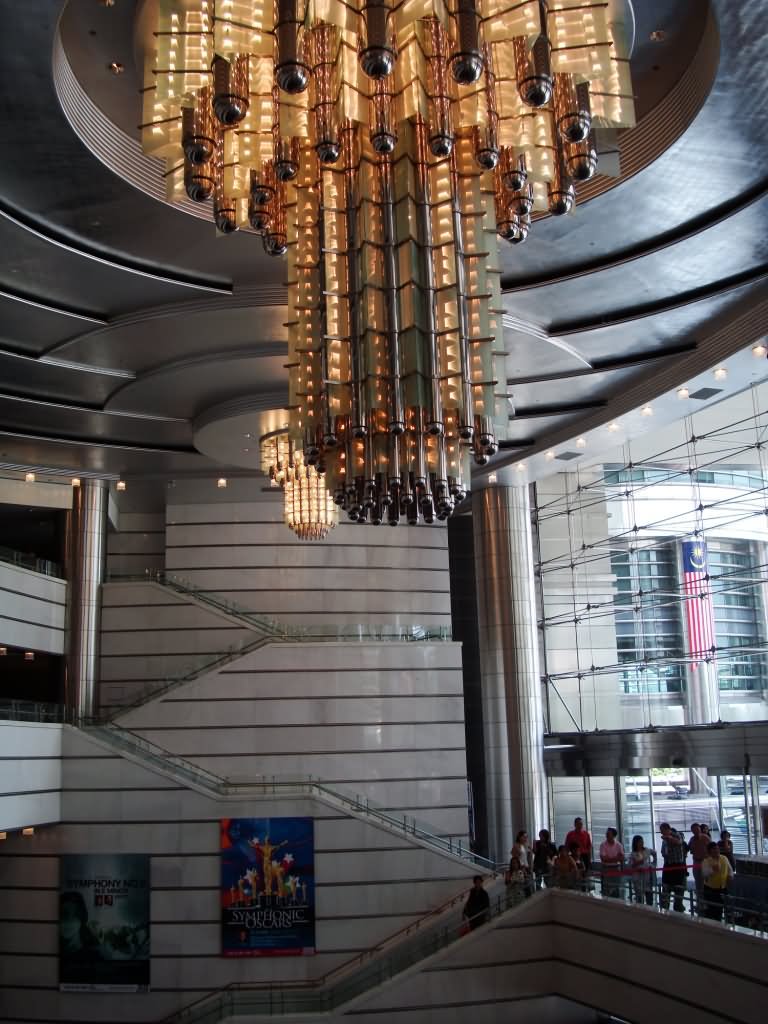 Beautiful Chandelier Inside Petronas Towers