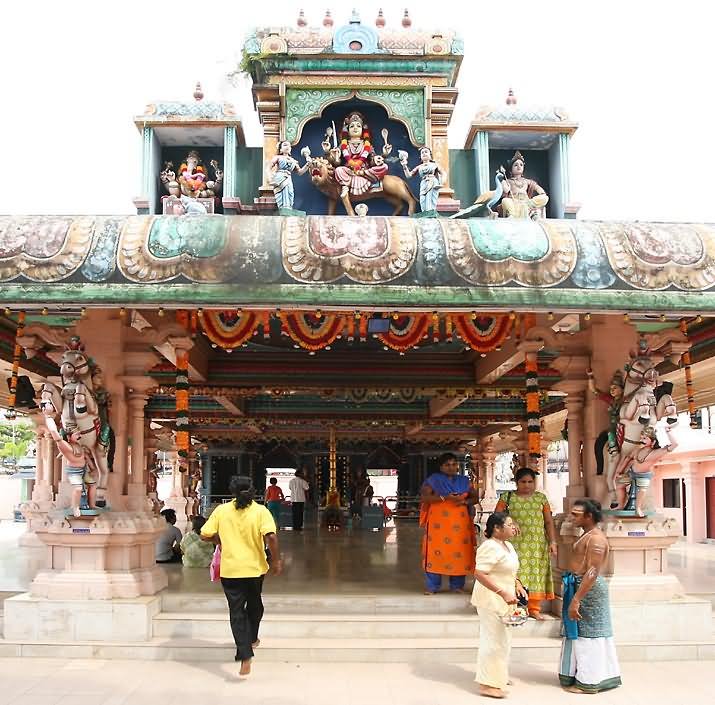 Beautiful Front View Of Sri Mariamman Temple Picture