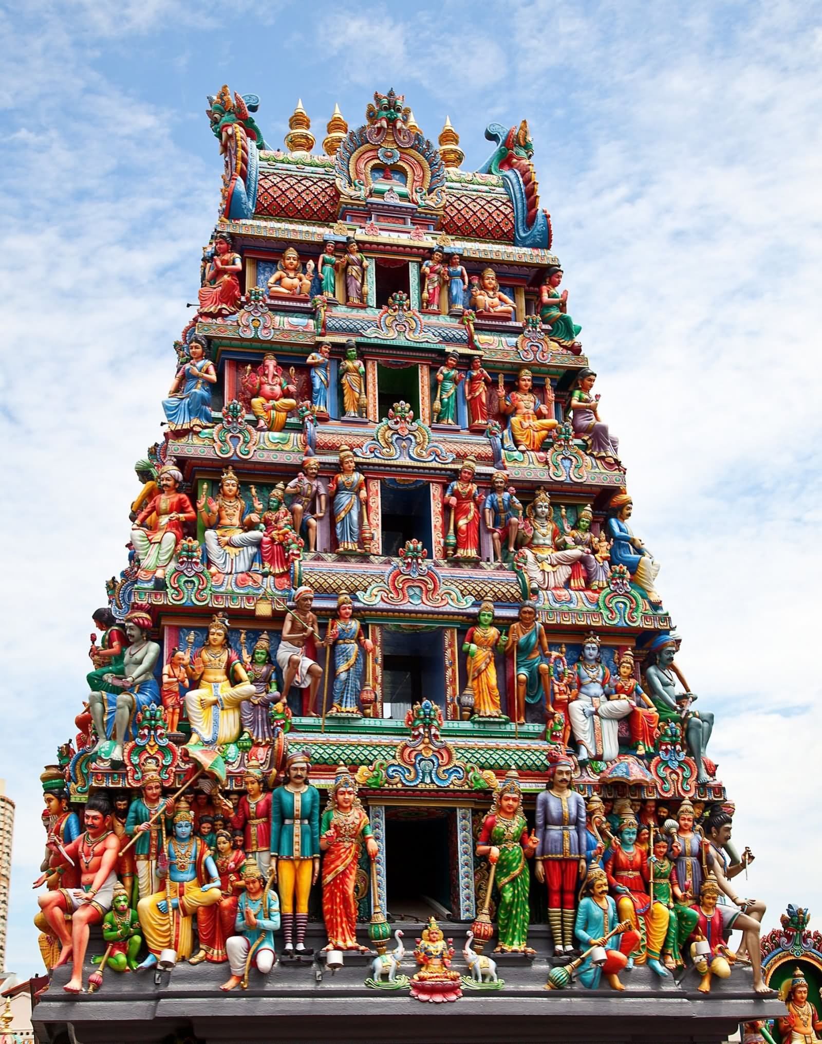 Beautiful Statues On Sri Mariamman Temple