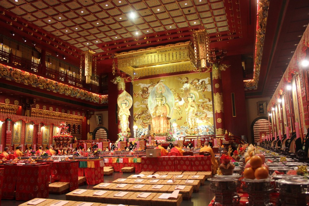 Buddha Tooth Relic Temple Interior View