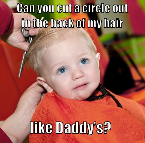 Can You Cut A Circle Out In The Back Of Hair Like Dady’s Funny Meme Image