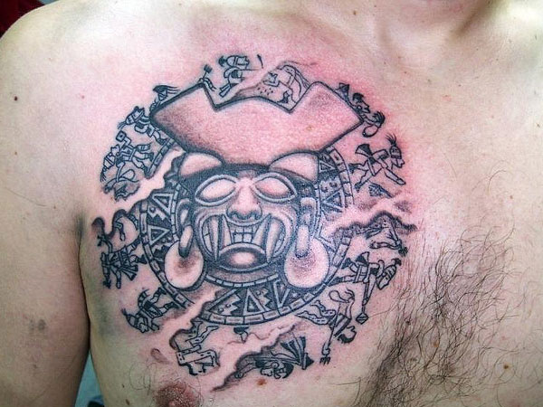 Chicano Mexican Tattoo On Chest