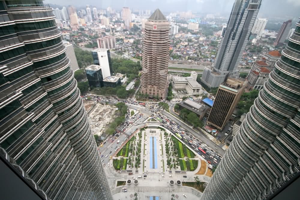 City View From Skybridge Of Petronas Towers