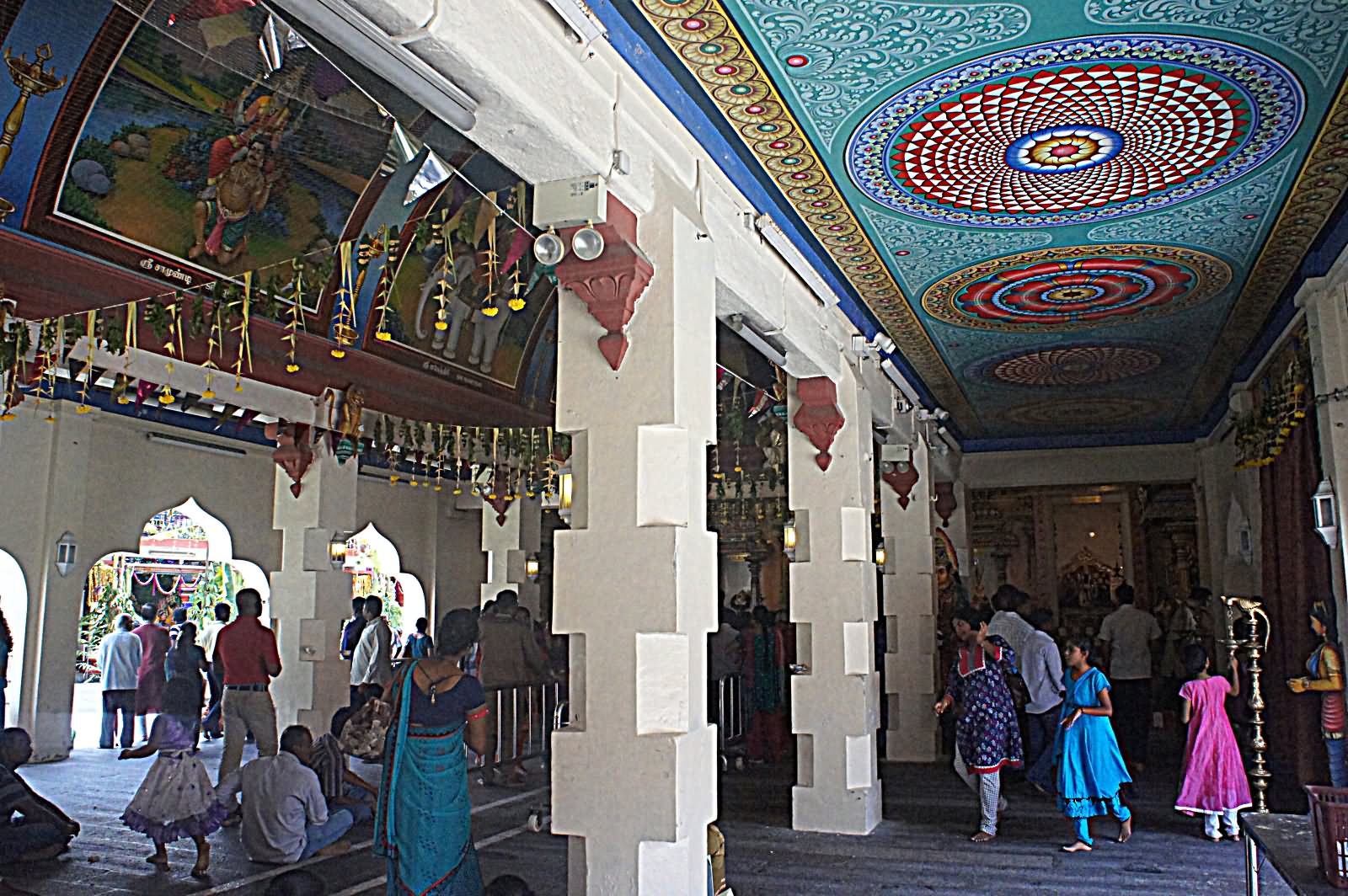 Devotees Inside Sri Mariamman Temple
