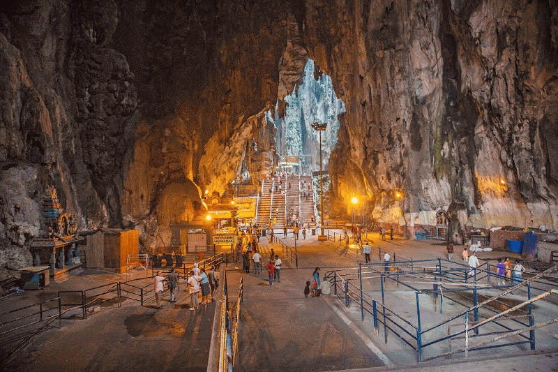 Devotees Inside The Batu Caves, Malaysia