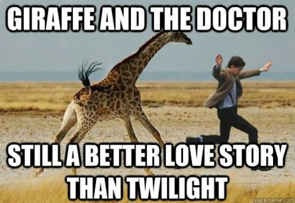 Giraffe And The Doctor Still A Better Love Story Than Twilight Funny Meme Image