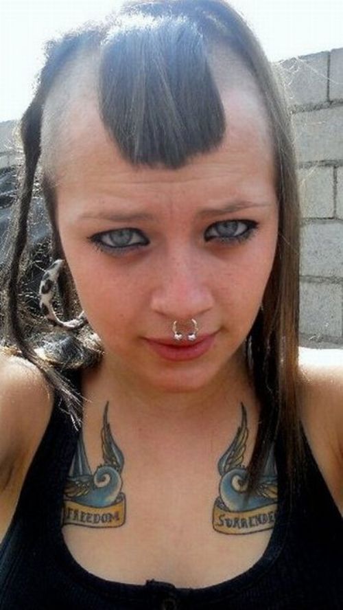 Girl With Very Funny Haircut