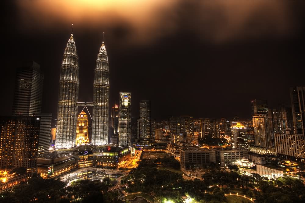 Incredible View Of Petronas Towers At Night