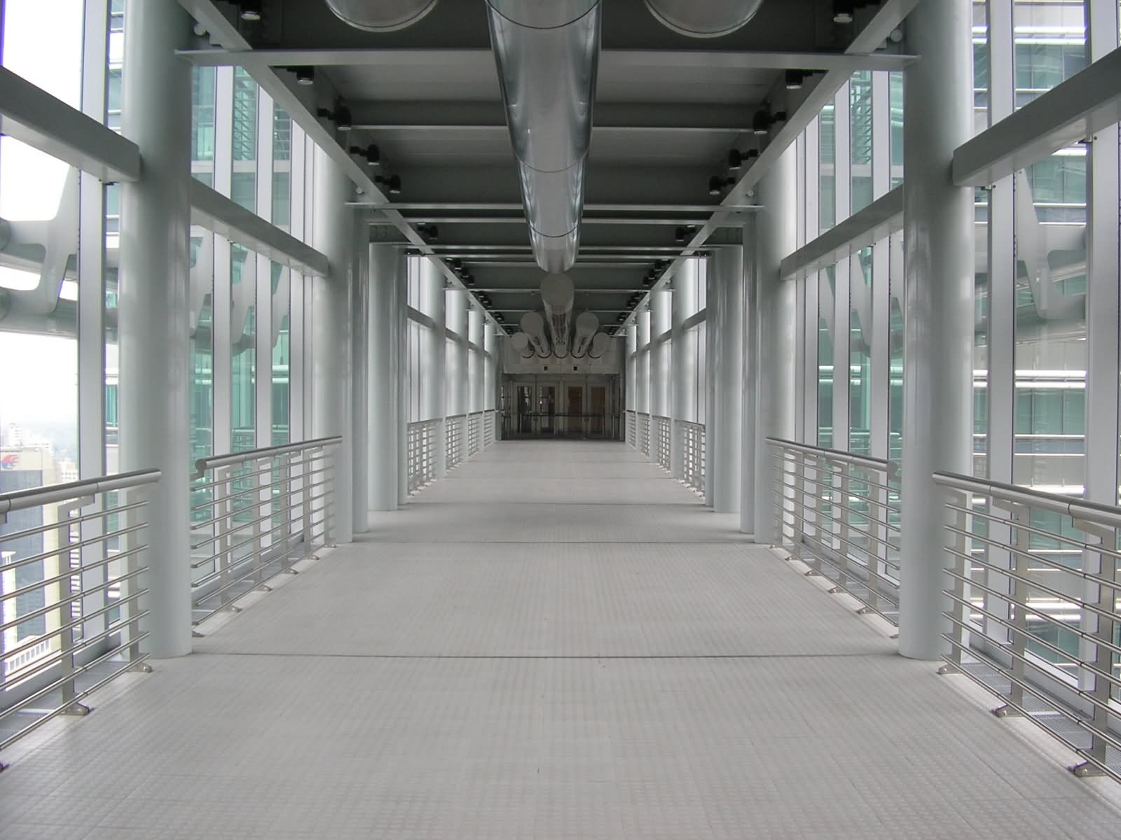Inside View Of Skybridge In Petronas Towers