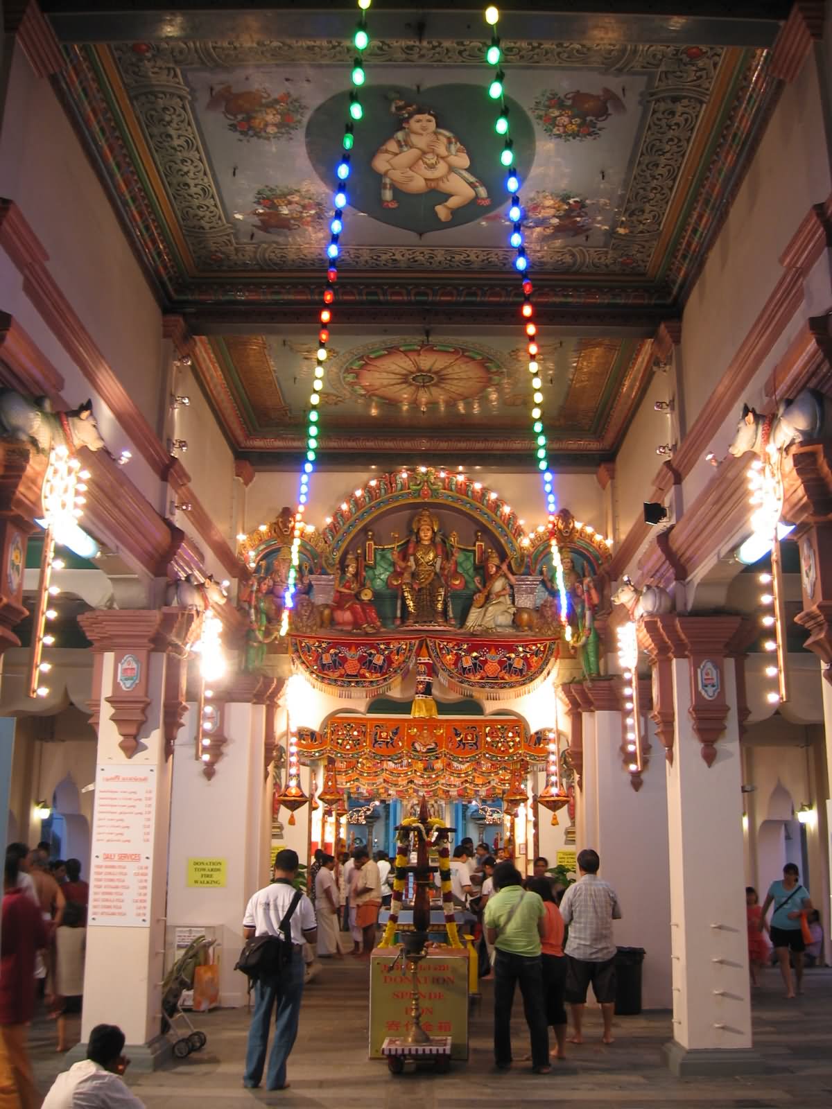 Inside View Of Sri Mariamman Temple, Singapore