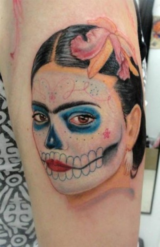 Inspired Mexican Tattoo by Frida Kahlo