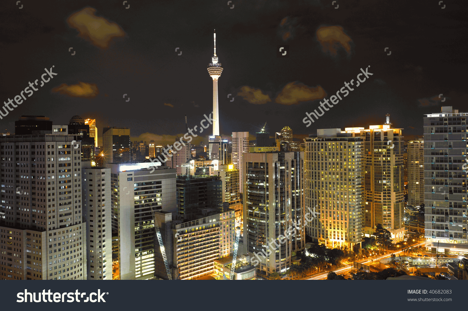 Kuala Lumpur Tower And City Night Picture