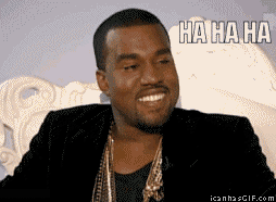 Laughing Kanye West Funny Gif