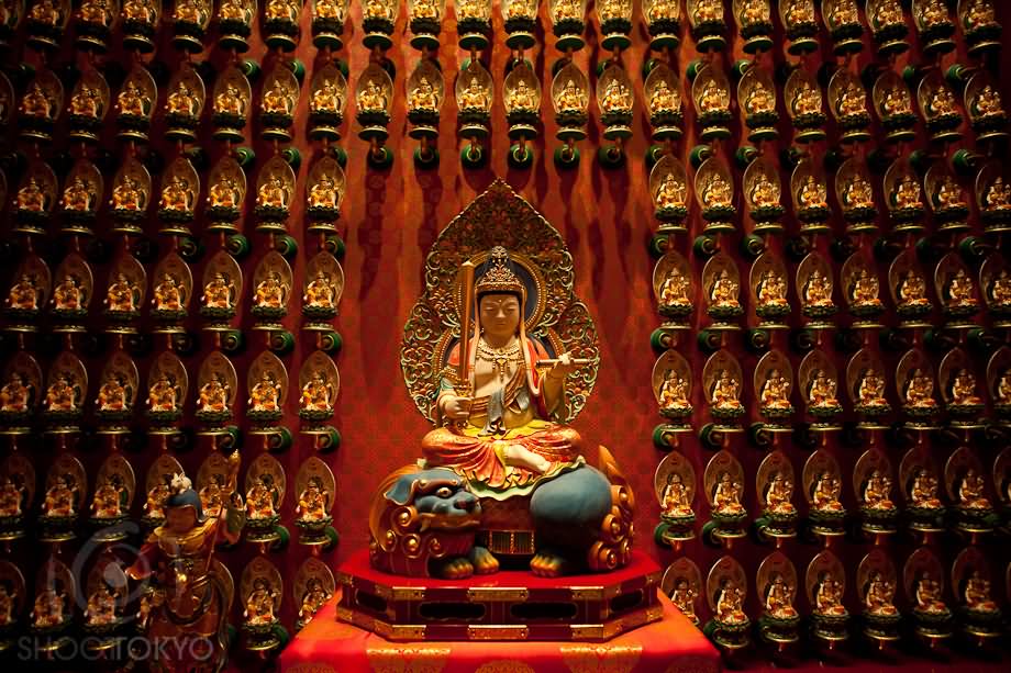 Lord Buddha Statue Inside Buddha Tooth Relic Temple Incredible Picture