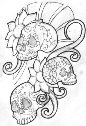 Mexican Skull Tattoo Designs