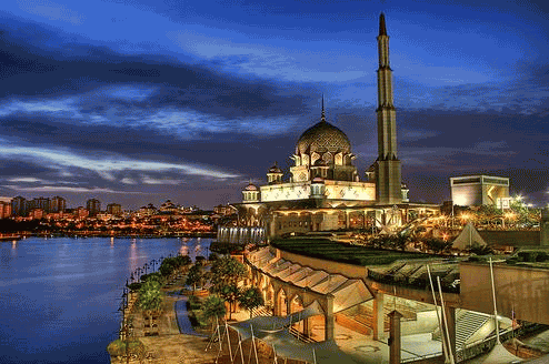 Night View Of Putra Mosque Picture