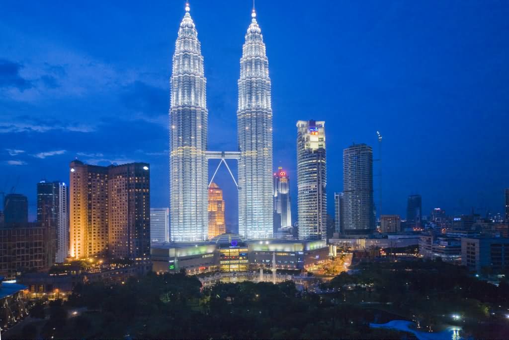 Petronas Towers Night View Picture