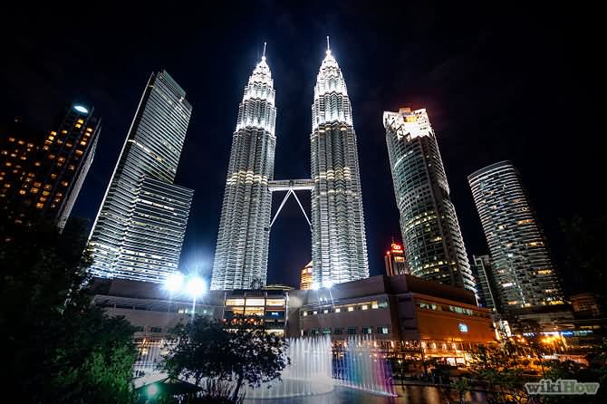 Petronas Twin Towers At Night