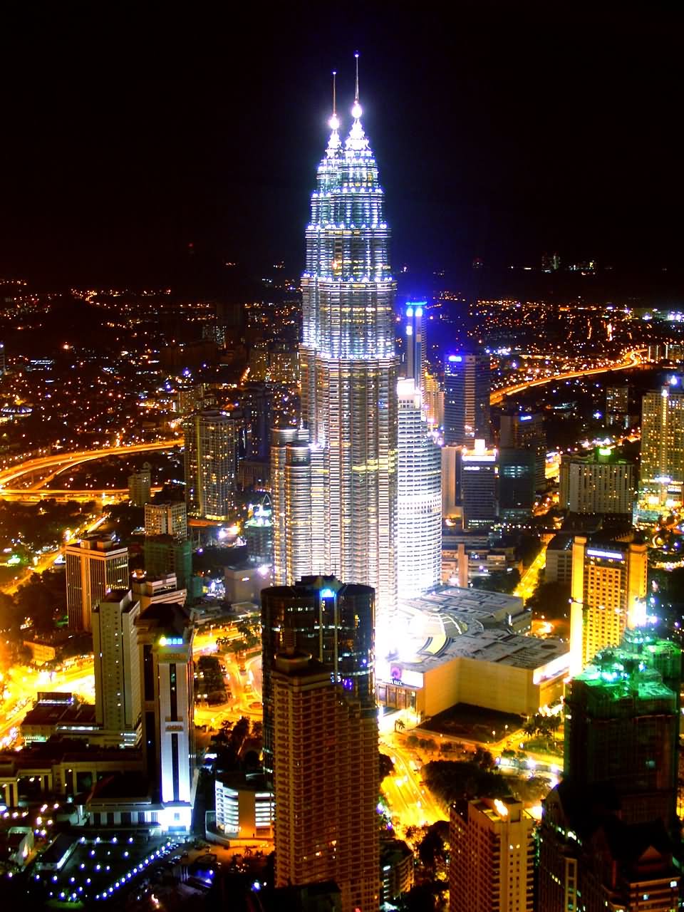 Petronas Twin Towers At Night