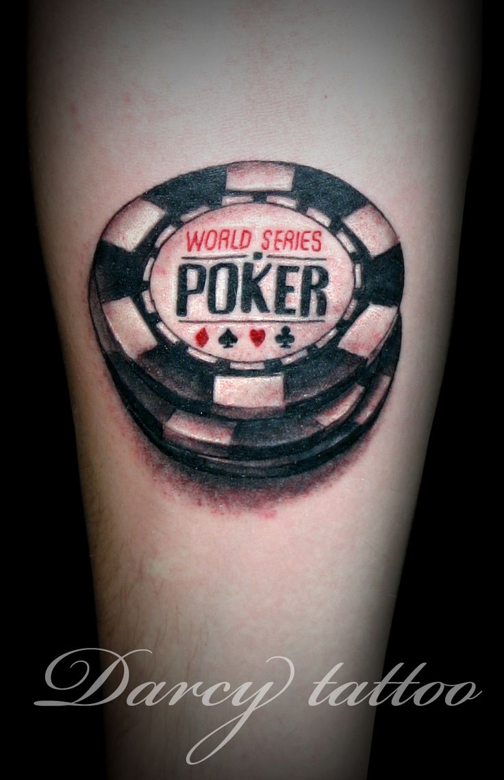 Poker Casino Chips Tattoo by Darcy
