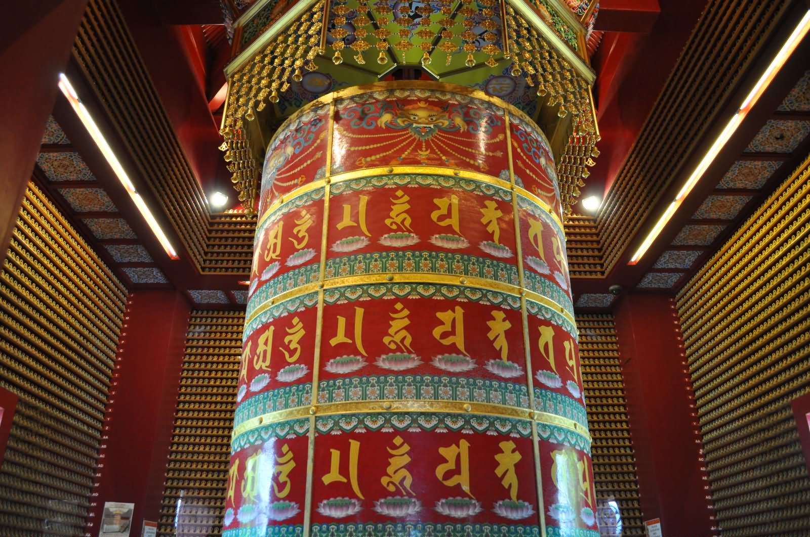 Prayer Wheel Inside Buddha Tooth Relic Temple