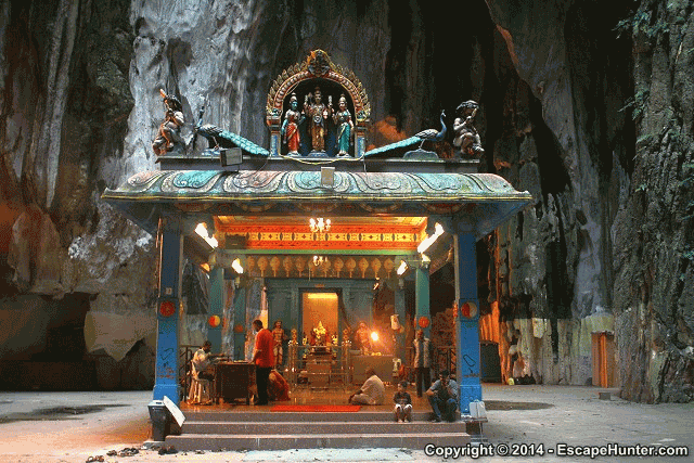 Small Temple Inside The Batu Caves