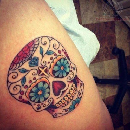Sugar Skull Mexican Tattoo Image