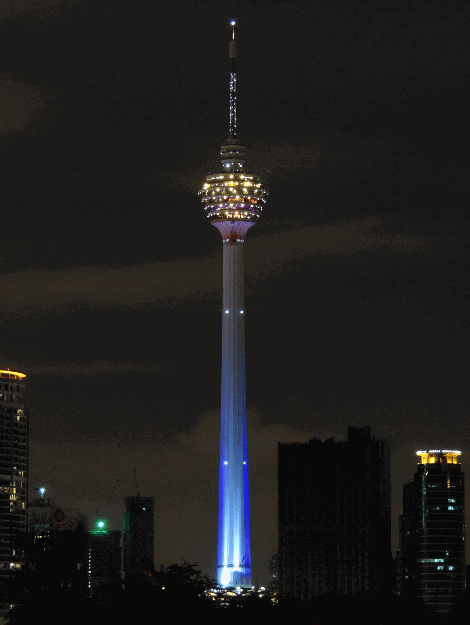 The Kuala Lumpur Tower At Night