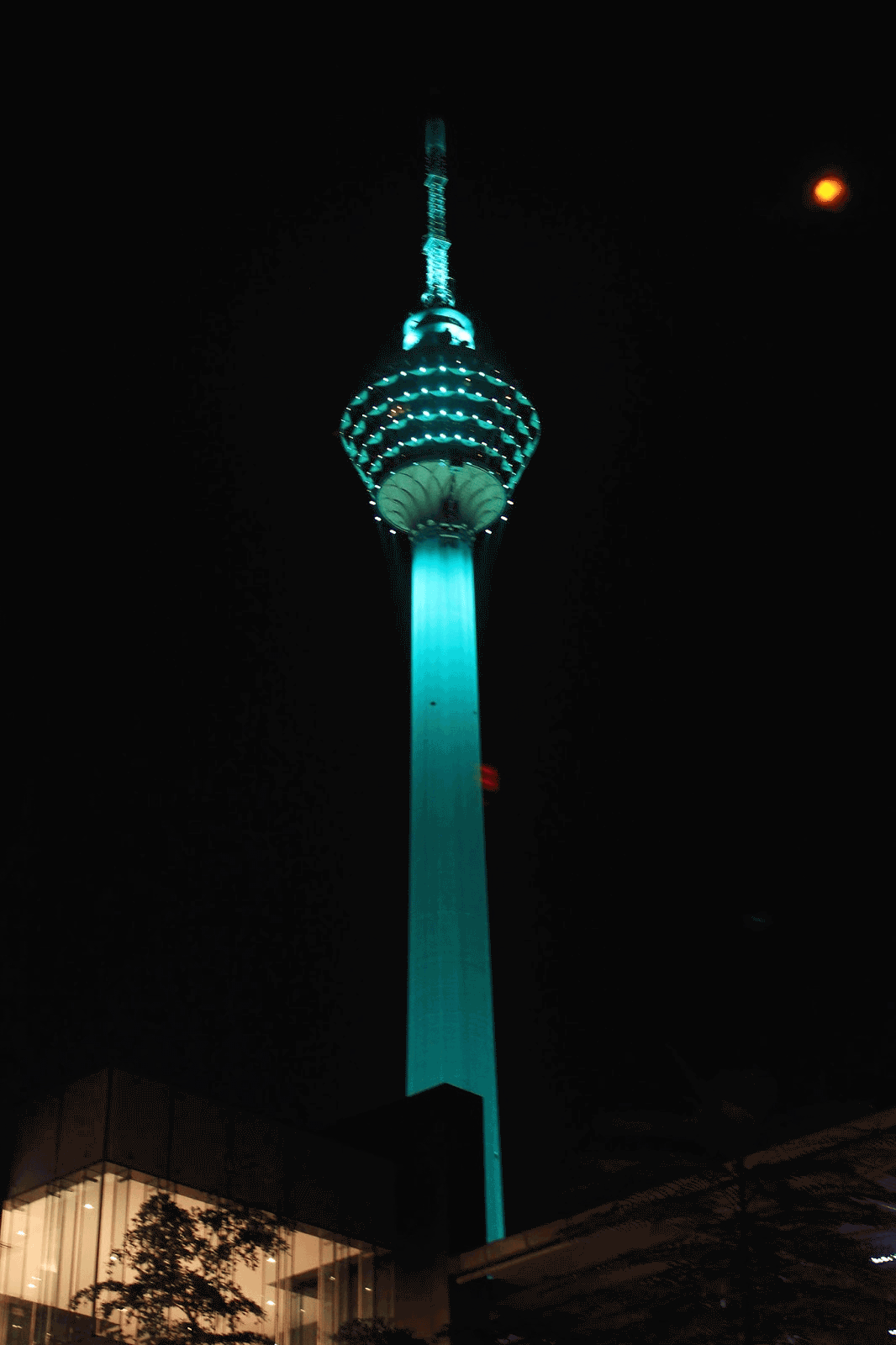 The View Of The Kuala Lumpur Tower At Night