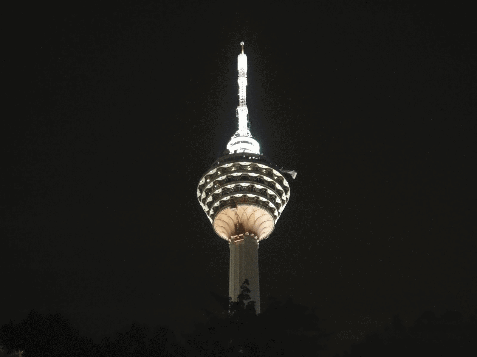 Top View Of Kuala Lumpur Tower At Night