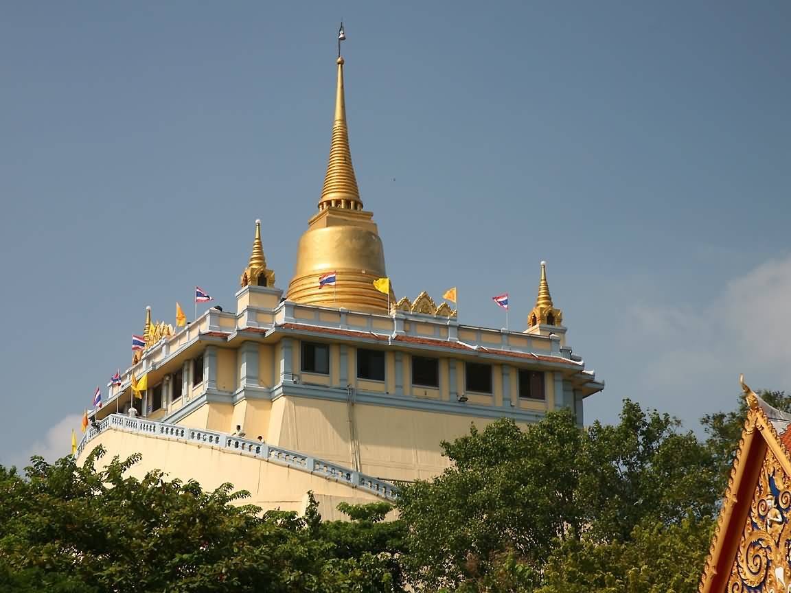 Wat Saket Temple View From Below