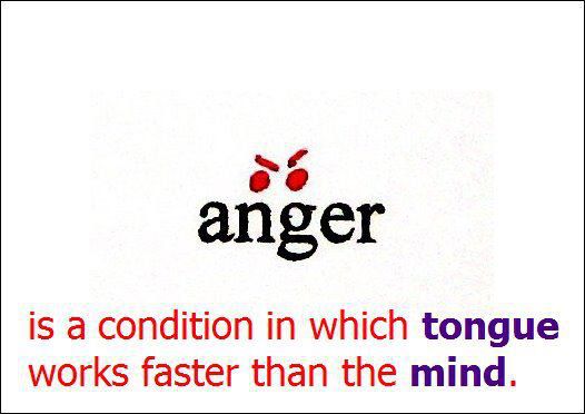  Anger is a condition in which the tongue works faster than the mind.