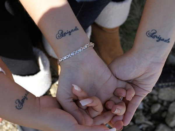 Brigado Word Friendship Tattoos on Wrist