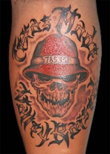 Classic Gangster Skull Tattoo Design