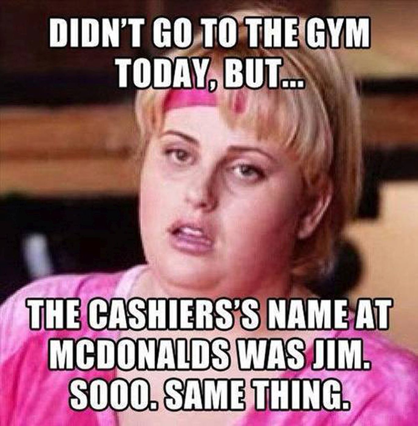 Gym Today Funny Makeup Meme Image